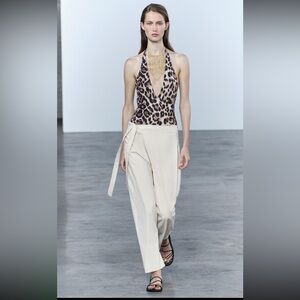 Zara wrap front pants Zara Woman collection